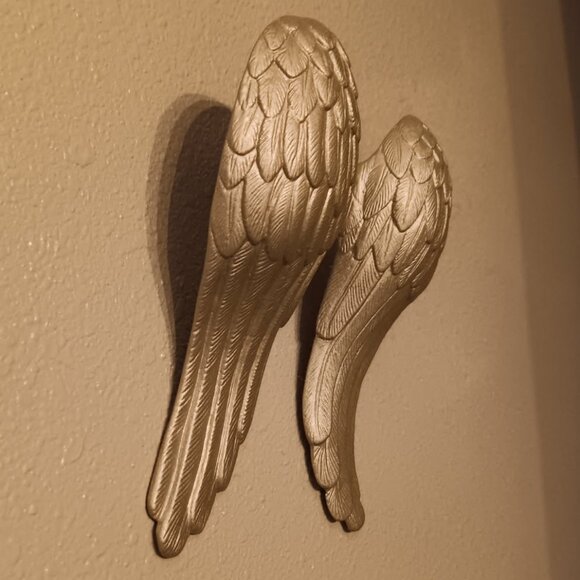 Vintage 2000s Urban Outfitters Angel Wings Wall Hook Decor Solid Cast Iron - Picture 4 of 5